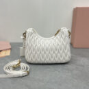 miumiu缪缪*5BH211单肩包白色免检版