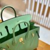 爱马仕 Birkin 25cm 掌纹牛皮 牛油果绿 金扣 外缝