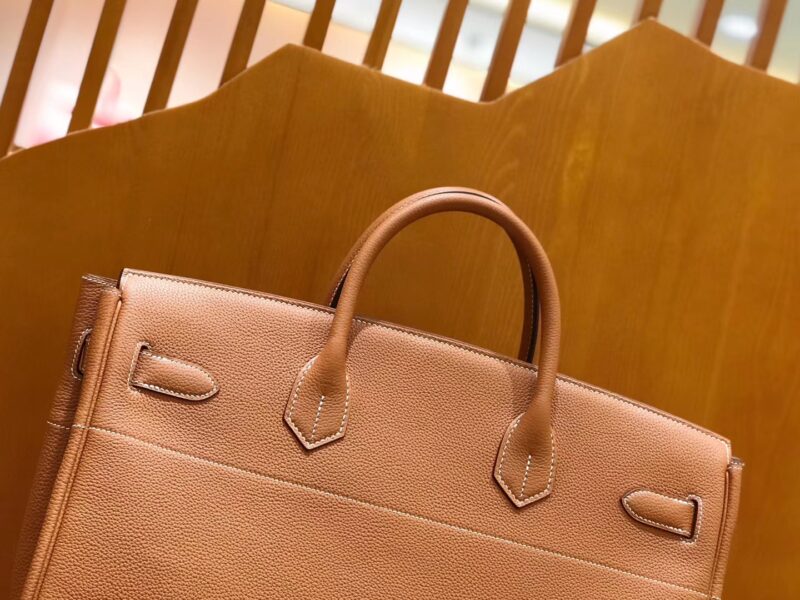 爱马仕 Birkin 铂金包 金棕色 小牛皮 金扣 40cm 男士首选 - Image 6