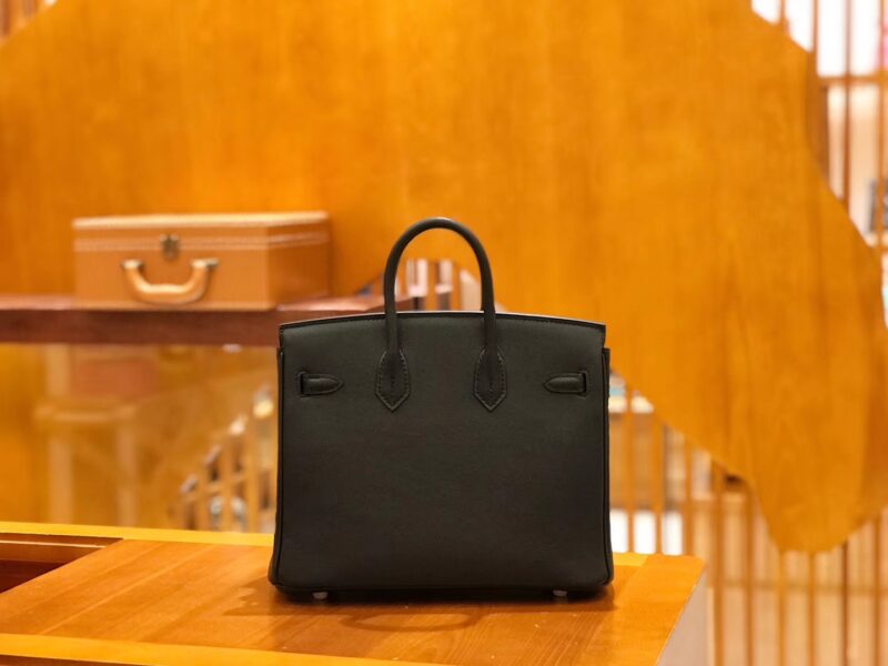 爱马仕 Birkin 25cm swift 牛皮 经典黑 金扣 全手工缝制 - Image 3