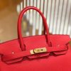 ac46ec1f837e354.jpg 爱马仕 Birkin 30cm 大红色 Togo小牛皮 金扣 原版蜜蜡线 顶级手工缝制