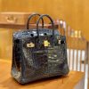 爱马仕 Birkin 25cm 鸭仔蓝 一级美洲鳄鱼皮 金扣 原版蜜蜡线 顶级手缝