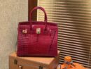 爱马仕 Birkin铂金包 石榴红 一级皮 尼罗鳄鱼 进口原料 顶级手缝工艺 30cm