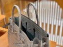 爱马仕 Birkin 35cm 巴黎灰 银扣 一级皮 尼罗鳄鱼皮 臻品级别