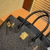 爱马仕 Birkin 30cm 经典黑 南非进口鸵鸟皮 顶级手缝工艺 金扣
