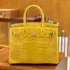 ad72b372b7ae706.jpg 爱马仕 Birkin 铂金包 琥珀黄 一级皮 尼罗鳄鱼皮 臻品级别 金扣 30cm