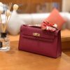 爱马仕 Mini Kelly迷你凯莉 石榴红 Epsom掌纹皮 臻品级别 1代 金扣 22cm