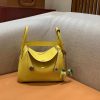 爱马仕 Lindy 琳迪包 柠檬黄 Togo牛皮 进口原料 全手工缝制 银扣 26cm