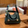 爱马仕 Lindy 琳迪包 6O松柏绿内拼U4丝绒绿 swift牛皮全手工 金扣 26cm