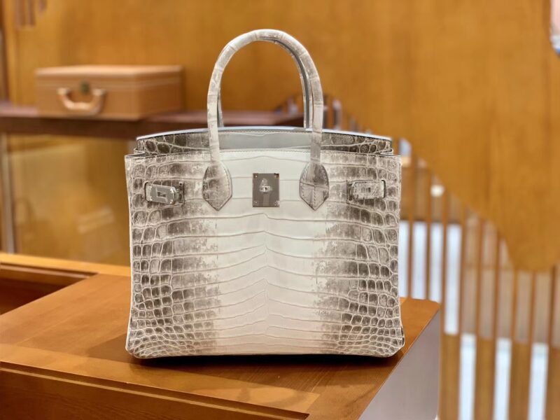 爱马仕 Birkin 30cm 喜马拉雅 一级尼罗鳄鱼皮 银扣 原版蜜蜡线 顶级手工缝制