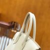 爱马仕 Birkin 30cm 奶昔白 Togo小牛皮 银扣 原版蜜蜡线 顶级手工缝制