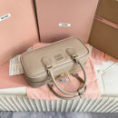 miumiu缪缪*5BB148保龄球包袋灰褐色免检版