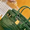 爱马仕 Birkin 铂金包 孔雀绿 一级皮 尼罗鳄鱼皮 臻品级别 金扣 30cm