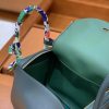 爱马仕 Lindy 琳迪包 6O松柏绿内拼U4丝绒绿 swift牛皮全手工 金扣 26cm