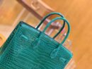 爱马仕 Birkin 30 翡翠绿 金扣 湾鳄 一级皮