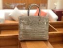 爱马仕 新增现货 birkin 铂金包 斑鸠灰 一级鳄鱼皮 30cm