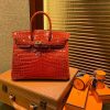 b04bfcf96498022.jpg 爱马仕 Birkin 铂金包 法拉利红 亮面鳄鱼 金扣 25cm