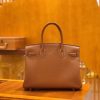 爱马仕 Birkin 30cm 金棕色 Togo小牛皮 银扣 原版蜜蜡线 顶级手工缝制