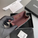 Chanel AP0222零钱包黑色小羊皮银扣免检版