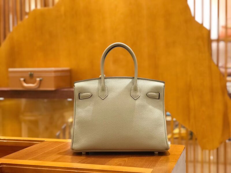 爱马仕 Birkin 30cm 斑鸠灰 Togo小牛皮 金扣 原版蜜蜡线 顶级手工缝制 - Image 3