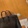 爱马仕 Birkin 铂金包 经典黑 仿蜥蜴皮 银扣 25cm