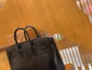 爱马仕 Birkin 铂金包 经典黑 蜥蜴皮 银扣 25cm