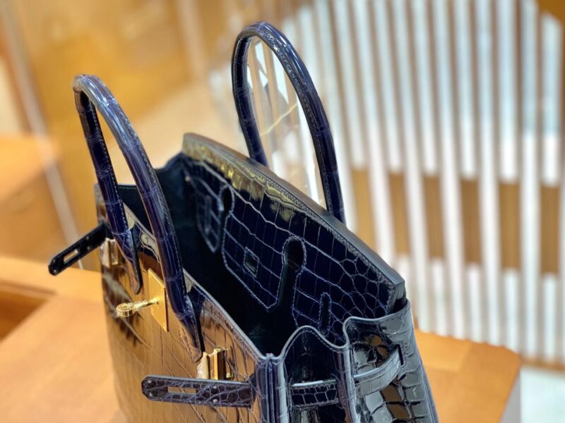 爱马仕 Birkin 30cm 午夜蓝 金扣 一级皮 尼罗鳄鱼皮 臻品级别 - Image 2