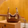 爱马仕 Mini Lindy 18cm 金棕色 德国进口togo牛皮 全手工
