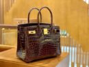 爱马仕 Birkin 30cm 尼罗鳄鱼皮 板栗棕 金扣 全手工缝制