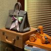 爱马仕 Birkin 25cm ( 铂金包) Togo小牛皮 大象灰 原版蜜蜡线 全手工缝制
