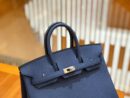 爱马仕 Birkin 25cm 玛瑙蓝 明蓝色 Togo小牛皮 银扣 原版蜜蜡线 顶级手工缝制