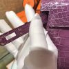 爱马仕 MiniKelly 迷你凯莉 焉尾紫 一级美洲鳄鱼皮 顶级手缝蜡线 金扣 19cm 2代