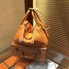 爱马仕 Lindy琳迪包 经典橙 德国进口togo牛皮 全手工缝制 银扣 30cm