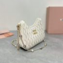 miumiu缪缪*5BH211单肩包白色水晶链免检版