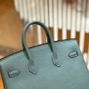 爱马仕 Birkin 25cm 青天蓝 Togo小牛皮 银扣 原版蜜蜡线 顶级手工缝制