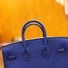 爱马仕 Birkin 25cm 琉璃蓝 金扣 尼罗鳄鱼皮拼Togo牛皮 原版蜜蜡线 现货