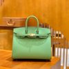 爱马仕 Birkin 25cm 掌纹牛皮 牛油果绿 金扣 外缝