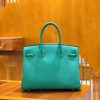 爱马仕 Birkin 30cm 维罗纳绿 Togo小牛皮 银扣 原版蜜蜡线 顶级手工缝制