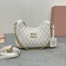 miumiu缪缪*5BH211单肩包白色免检版