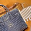 爱马仕 Birkin 30cm 牛仔蓝 金扣 一级皮 尼罗鳄鱼皮 臻品级别