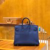爱马仕 Birkin 25cm 电光蓝 Togo 牛皮 银扣 原版蜜蜡线 顶级手缝