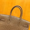 b97bec8136b3650.jpg 爱马仕 新增现货 Birkin 30cm 大象灰 南非KK级鸵鸟皮 金扣 原版蜜蜡线 顶级手工缝制