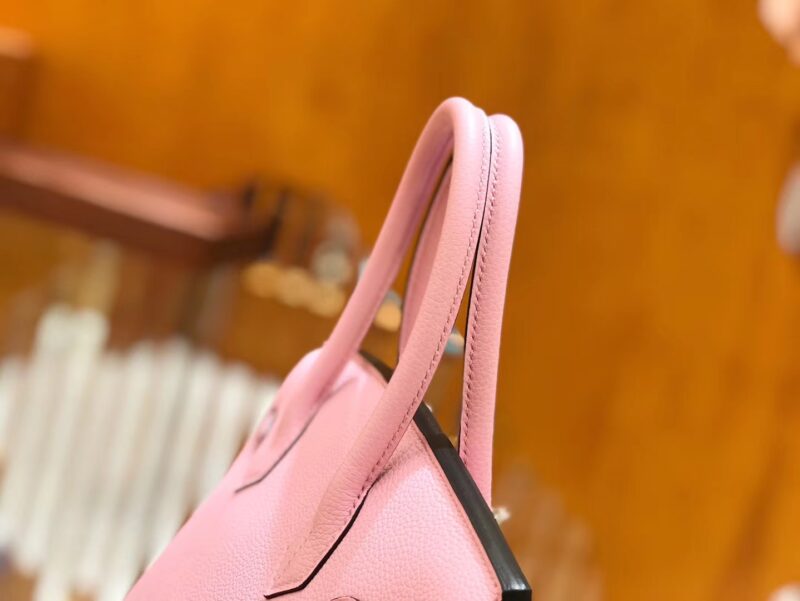 爱马仕 Birkin 30cm 锦葵紫 Togo小牛皮 银扣 原版蜜蜡线 顶级手工缝制 - Image 6