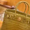 爱马仕 Birkin 30cm 芥末绿 金扣 一级皮 尼罗鳄鱼皮 臻品级别