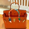 爱马仕 Birkin 30cm 经典橙 鸵鸟皮 全手工缝制