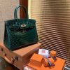 爱马仕 Birkin 祖母绿 一级尼罗鳄鱼皮 顶级工艺全手工制作 25cm