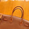 爱马仕 Birkin Touch 蜜糖棕 金棕 鳄鱼皮拼牛皮 全手工缝制 30cm