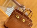 爱马仕 Birkin 25cm 蜜糖棕 金扣 尼罗 雾面 鳄鱼皮 全手工