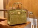 爱马仕 Birkin 30cm 芥末绿 金扣 一级皮 尼罗鳄鱼皮 臻品级别