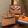 爱马仕 Birkin 30cm ( 铂金包) Togo小牛皮 金棕 原版蜜蜡线 全手工缝制